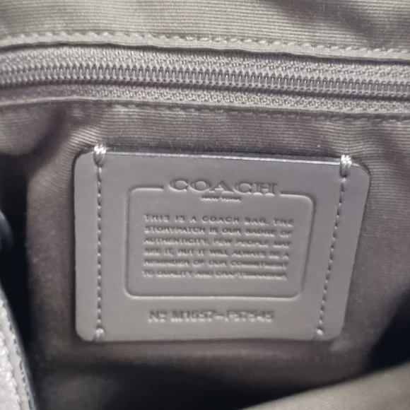 COPY - COACH Lexy Grey Pebble Leather Three Compartments Shoulder Bag #F57545 - Picture 15 of 15